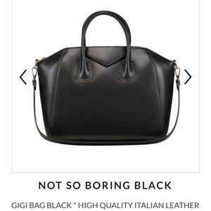 Black Givenchy inspired black tote purse